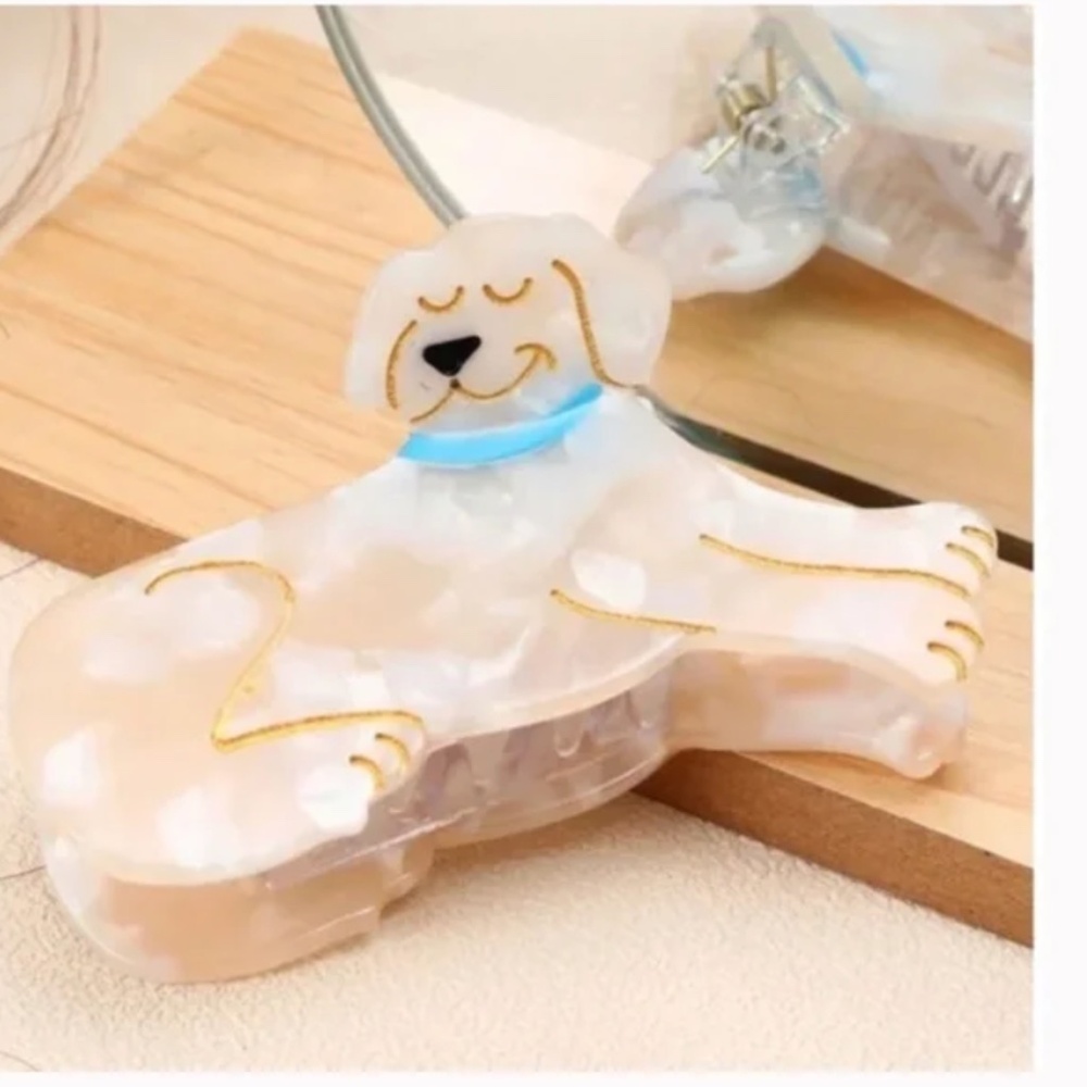 ❤️ FREE Labrador Lab Dog Puppy Girly Trendy Golden Retriever Hip Hair Claw Clip